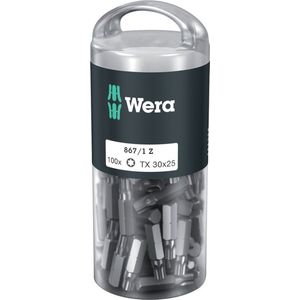 Bit 1/4" DIN3126E6,3 T30x25mm pak voor 100st. Wera