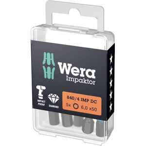Wera 05057646001 1/4" Impaktor Inbus Bit - 6.0 X 50mm (5st)