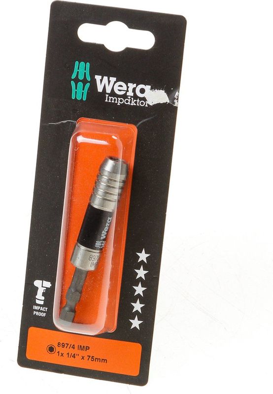 Wera - 897/4 IMP - Impaktor Houder - 1/4 Duim - RVS - Met Magneet