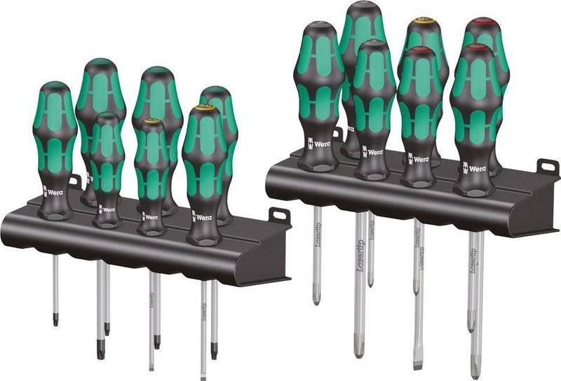 Wera - Kraftform 300 - Schroevendraaierset 18 Stukken - Ergonomisch Handvat - Kleurcodering