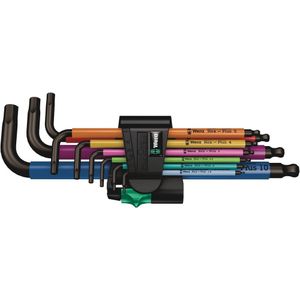 Wera 05073593001 950 SPKL/9 SM N SB 9 Delige Hex-plus Multicolour Inbussleutel - 1.5-10mm