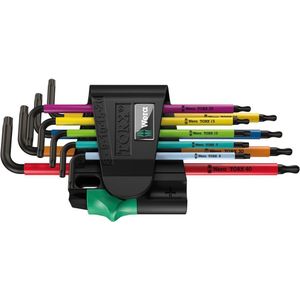 Wera Inbussleutelset TORX 967/9 TX BO Multicolour 1 SB schroevendraaier 9-delig, TORX T8 tot T40