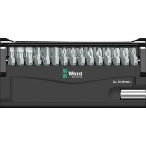 WERA Bit-Set, 05057434001, Bit-Check 30 Metal 1, 30‑teilig