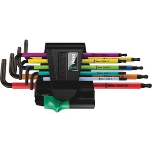 Wera - 967/9 TX BO Inbussleutelset - Multicolour - 9-Delig