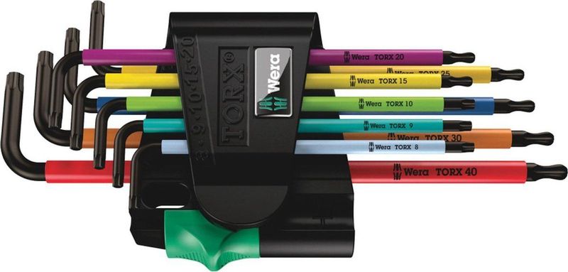 Wera - 967/9 TX BO Inbussleutelset - Multicolour - 9-Delig