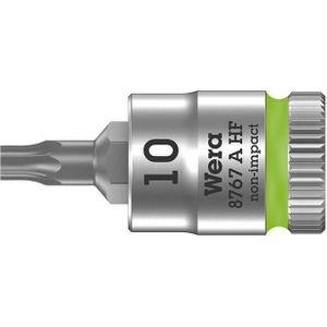 Wera 05003360001 8767 A HF Torx bitinzet Zyklop 1/4 inch met houderfunctie TX 10 x 28 mm Lichtgroen