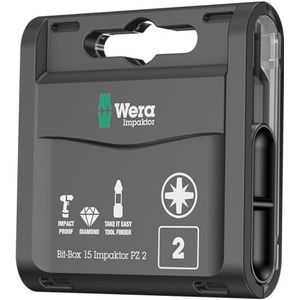 Wera 05057763001 Box 15 Impaktor PZ 2 Bit-assortiment, stuk