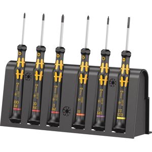 Wera 1550/6 ESD Schroevendraaierset ESD 6-delig Plat, Kruiskop Phillips, Torx plus, Microstix