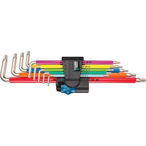 Wera 3967/9 TX SXL Multicolour HF Stainless 1 Stiftsleutelset met Vasthoudfunctie - RVS