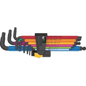 Wera 950/9 Hex-Plus Multicolour Imperial 2 Inbus Haakse Schroevendraaierset 9-delig