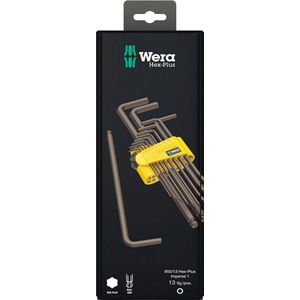 Wera 950/13 Hex-Plus Imperial 1 Inbus Haakse Schroevendraaierset 13-delig