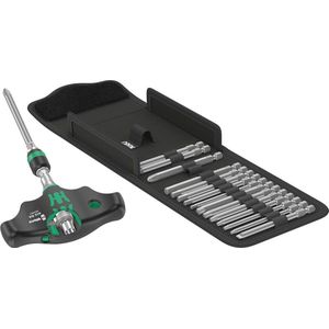 Wera Kraftform Kompakt 400 RA Set Imperial 1 Bitschroevendraaier 17-delig Kruiskop Phillips, Torx, Inbus, Binnen-vierka