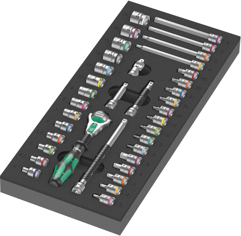 Wera - Schuimrubberen Inzetstuk - 8000 A - Zyklop-Set 1 - Gereedschapsset