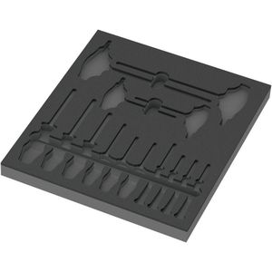 Wera 9812 Schuimrubberen inzetstuk voor TORX HF-schroevendraaiers Set 1, zonder gereedschap, 344 x 30 x 392 mm - 05137312001