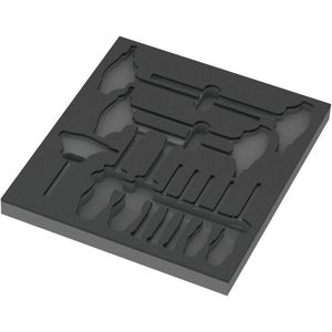 Wera 9813 Schuimrubberen inzetstuk voor Hex schroevendraaiers Set 1, zonder gereedschap, 344 x 30 x 392 mm - 05137313001