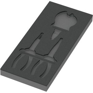 Wera 9881 Schuimrubberen inzetstuk voor KNIPEX tangen Set 2, zonder gereedschap, 172 x 30 x 392 mm - 05137381001