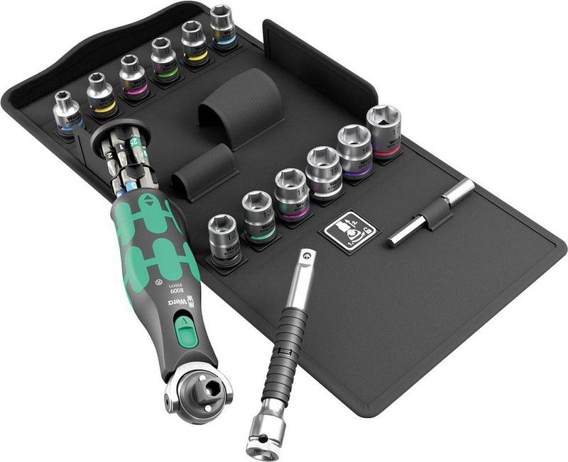 Wera - 8009 - Dopsleutelset - 27-delig - 1/4 - Robuuste Ratelcombinatie