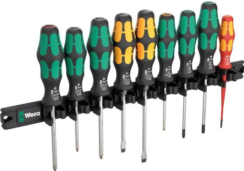 Wera - 9650 Magneetstrip - Schroevendraaierset - 9-delig - Ergonomisch