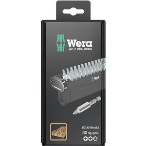Wera Bit-Check 30 Wood 2 SB 05057438001 Bitset 30-delig Kruiskop Phillips, Kruiskop Pozidriv, Torx
