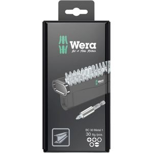 Wera Bit-Check 30 Metal 1 SB 05057440001 Bitset 30-delig Kruiskop Phillips, Kruiskop Pozidriv, Torx, Plat, Inbus