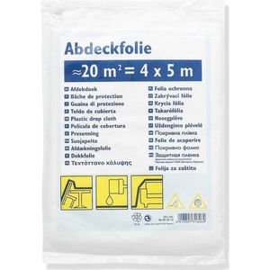Afdekfolie 1 stuk transparant - 4x5m - 7mu