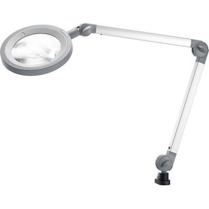 Waldmann Loeplamp met LED Verlichting - Vergrootglas met Standaard - Loep met 1,85 Vergroting  - Loupelamp - Tafelklem - Traploos Dimbaar -  Flexibele Arm - Voor Kinderen/Volwassenen/Pedicure