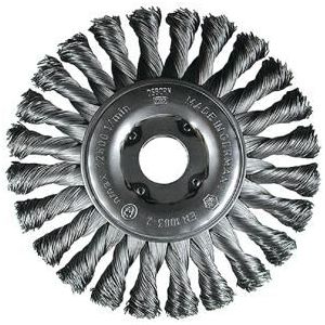 Staalborstel - Geknoopte Ronde Borstel - Industrieel - Diameter 178mm - Olie Getemperd