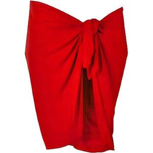 BECO Rok Pareo - Dames - 165 X 56 cm - Polyester - Rood