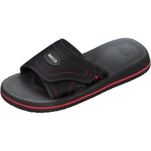 Beco - Unisex Slippers - Zwart/Rood - EVA - Lichtgewicht en Comfortabel