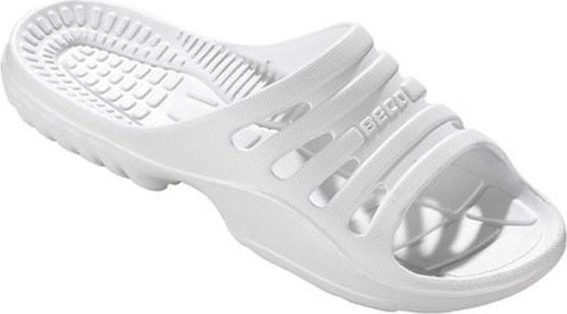 Beco - Bad/sauna Slippers - Wit - Lichtgewicht EVA-schuim - Antislip Zool