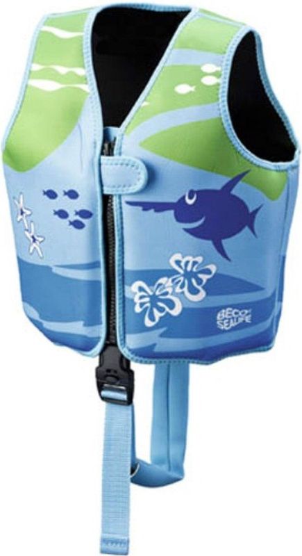 BECO unisex Kinder-Schwimmweste blau/grün Größe S