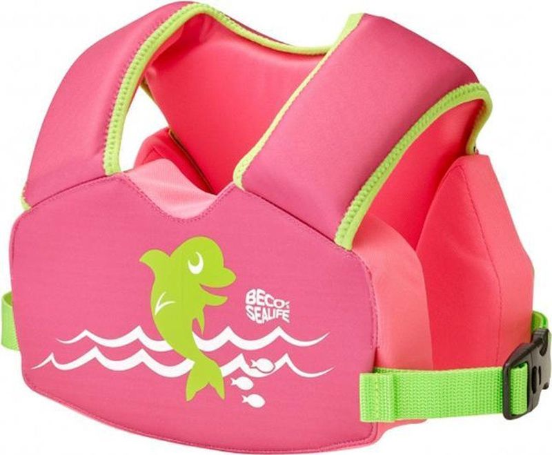BECO Mädchen Kinder-Schwimmweste Sealife pink Größe individuell einstellbar