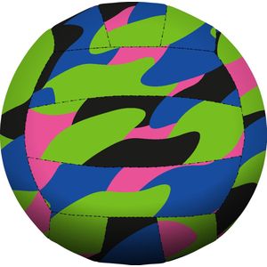 BECO-SEALIFE® neopreen strandbal, zwart/roze/blauw/groen, ca. Ø 21 cm