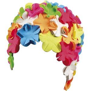 BECO bloemen badmuts, rubber, bont gekleurd