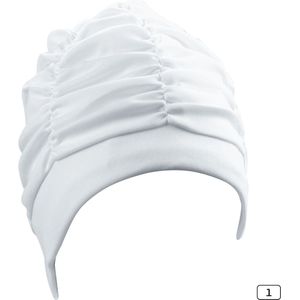 Dames stoffen badmuts, wit
