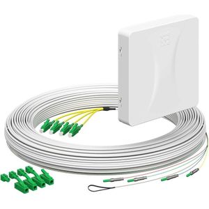 Kaiser KAI 4252043 Deelnemeraansluiting Gf-TA E3S Connect opbouw 4xF LC/APC DX (Lasdoos), Netwerk accessoires