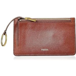 FOSSIL Leren Portemonnee Logan Flap Clutch Brown Bruine