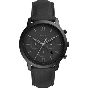 Fossil - Neutra Chrono FS5503 - Polshorloge - Zwart Leer - Quartz