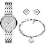 Emporio Armani dames tweehands roestvrijstalen horlogeget set