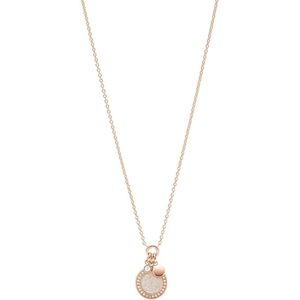 Fossil Klassieke damesketting, totale lengte: 460 mm + 50 mm verlengstuk ketting/hanger: 14 mm x 16 mm, roestvrij staal, roségoud, JF03265791, één maat, roestvrij staal, Roestvrij staal