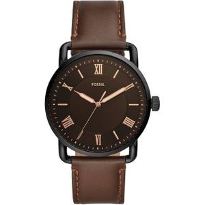Fossil Quarzuhr COPELAND FS5666, Armbanduhr, Herrenuhr, Damenuhr, Lederarmband