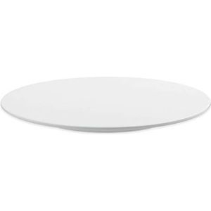 thermohauser Taartplaat van melamine wit, rond, diameter 30,0 x 2,5 cm, met vaste voet, kunststof