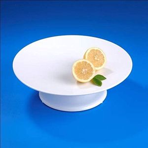 Thermohauser   taartplaat van melamine wit, rond, diameter 32,0x10,0 cm, met draaivoet, kunststof