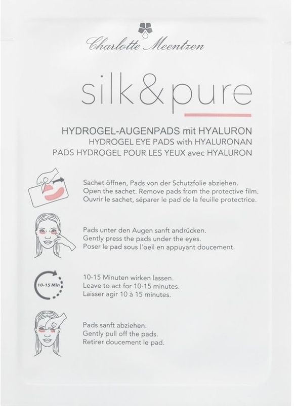 Charlotte Meentzen silk & pure Hydrogel-Augenpads Mit Hyaluron Eye Patches, 5 st