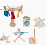 Gollnest & Kiesel - Waskeuken - 29-delige Set - Inclusief Wasmachine en Strijkplank - Geschikt voor Poppenhuis