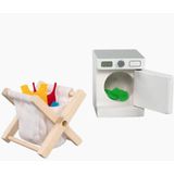 Gollnest & Kiesel - Waskeuken - 29-delige Set - Inclusief Wasmachine en Strijkplank - Geschikt voor Poppenhuis