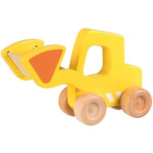 Goki Houten Graafmachine met Shovel Geel