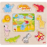 Goki Puzzle zoo animals 30 x 27