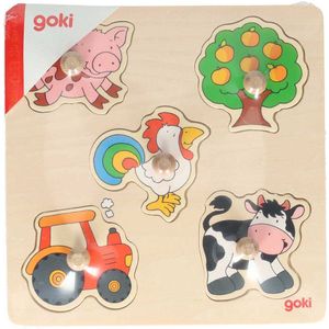Goki - Steekpuzzel - Platteland - Hout - Kindvriendelijke Motieven