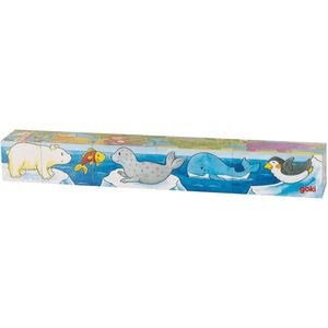 Goki Houten Blokpuzzel Safari, 5st.